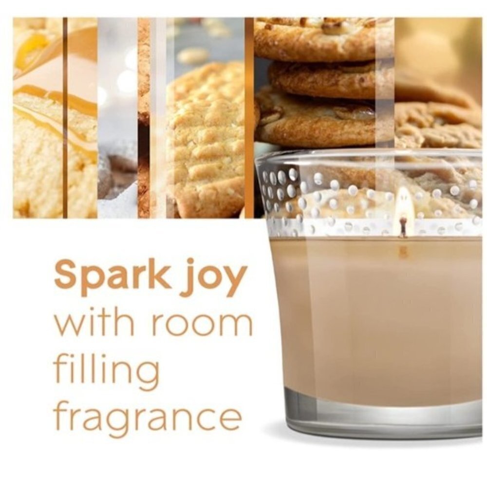 Holiday Jar Candles 2 Christmas Scent Cookie Caramel Rush Infused Essential Oils - Picture 6 of 15